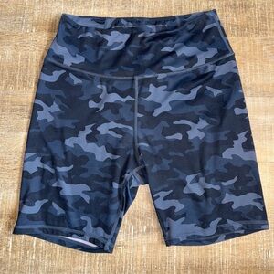 (Large) Blue Camo Biker Shorts